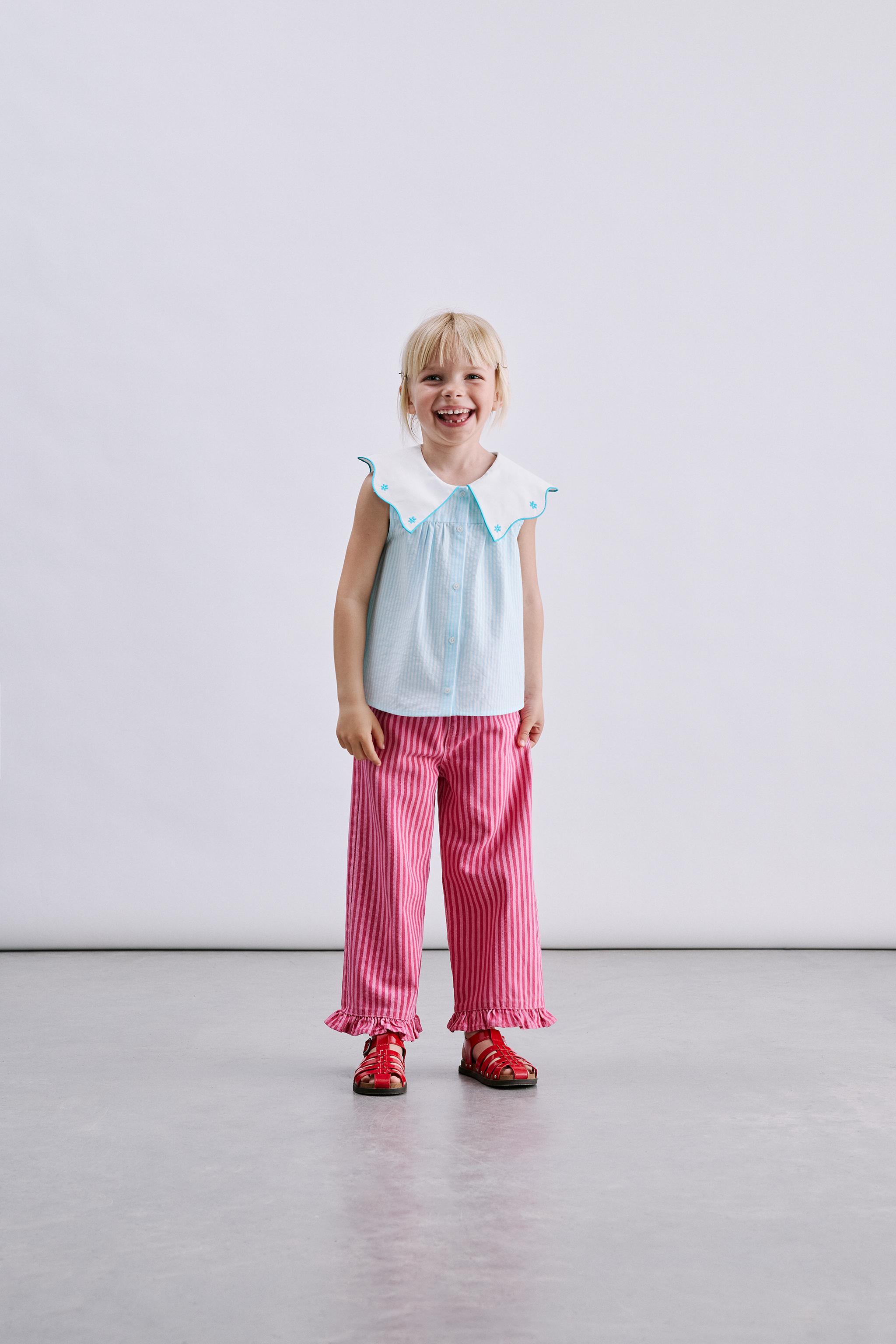 RUFFLED STRIPED CULOTTES